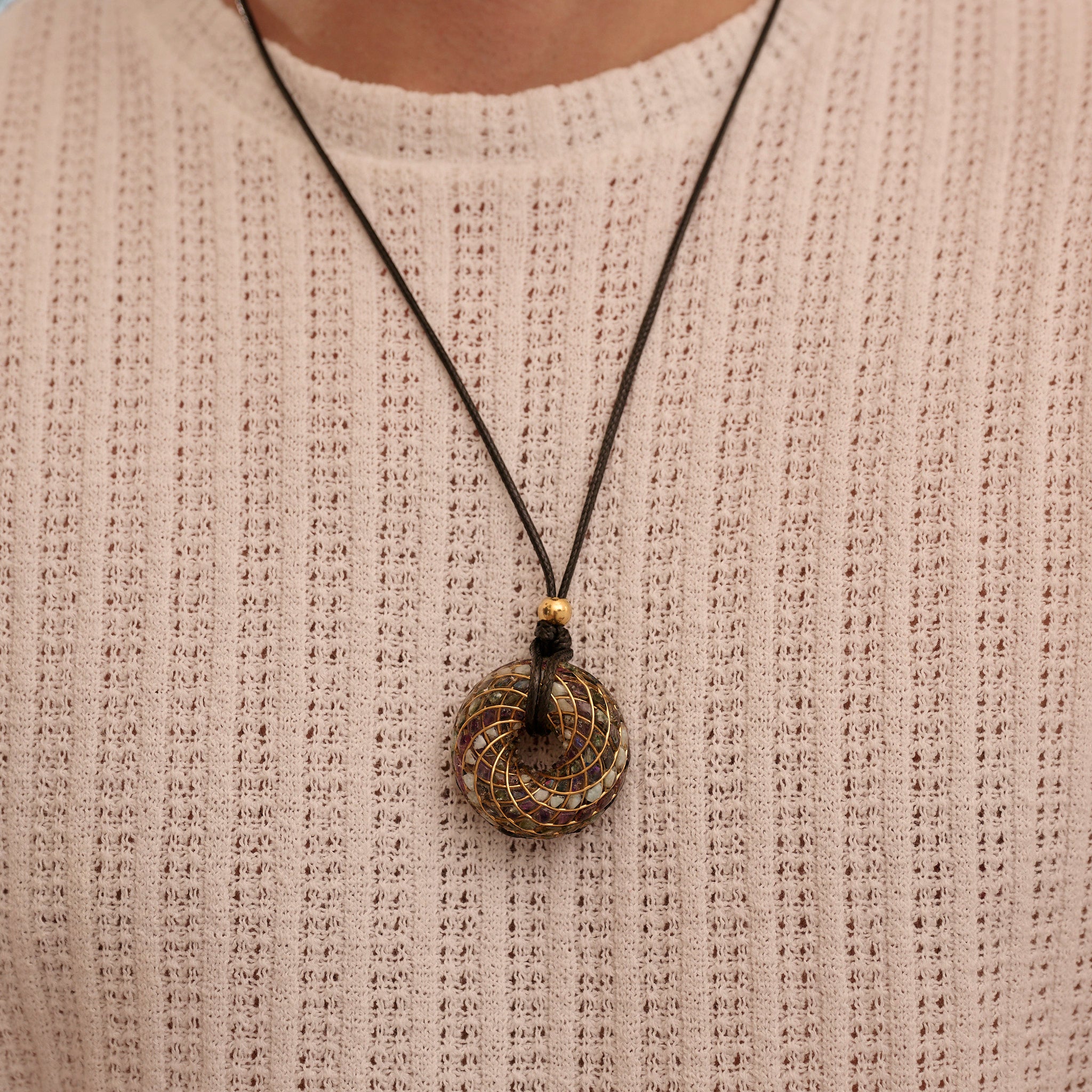 Custom Superluminal Spiral iZ Crystal Toroidal Pendant